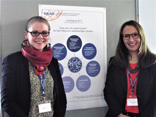 Imme Grunert (HSD) und Teresa Schoenkaes von der Universität Mannheim (v. l. n. r.)